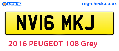 NV16MKJ are the vehicle registration plates.