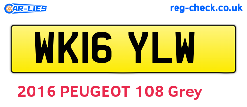 WK16YLW are the vehicle registration plates.