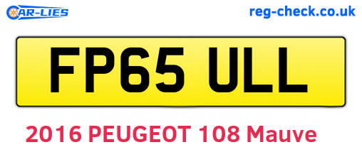 FP65ULL are the vehicle registration plates.