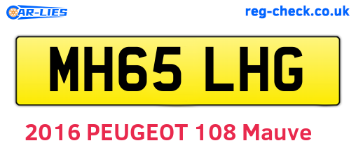 MH65LHG are the vehicle registration plates.