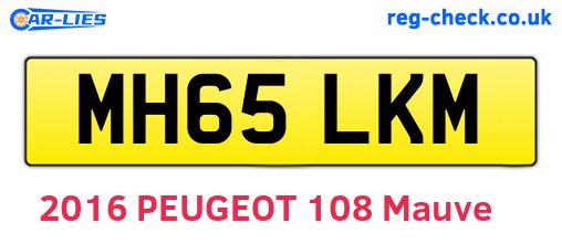 MH65LKM are the vehicle registration plates.