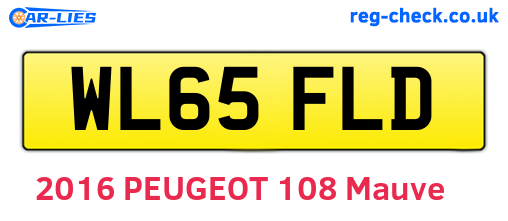 WL65FLD are the vehicle registration plates.