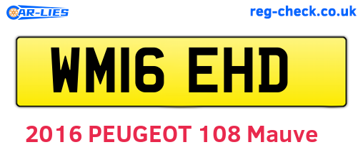 WM16EHD are the vehicle registration plates.