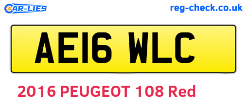 AE16WLC are the vehicle registration plates.