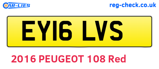 EY16LVS are the vehicle registration plates.
