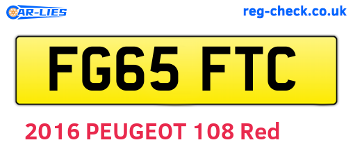 FG65FTC are the vehicle registration plates.