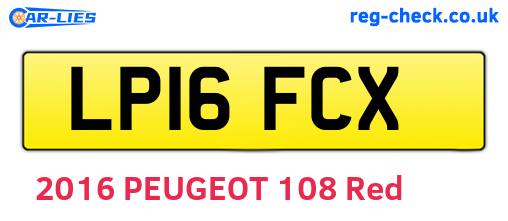 LP16FCX are the vehicle registration plates.