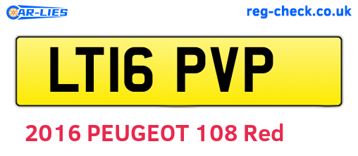 LT16PVP are the vehicle registration plates.