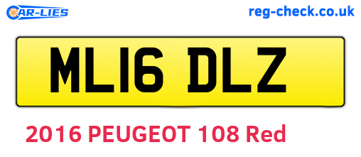 ML16DLZ are the vehicle registration plates.