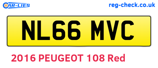 NL66MVC are the vehicle registration plates.