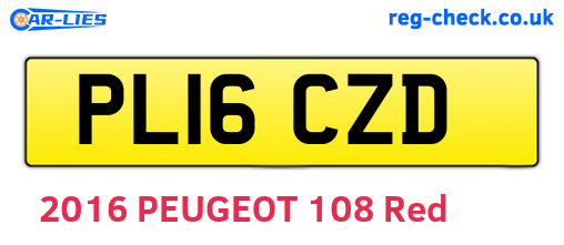 PL16CZD are the vehicle registration plates.