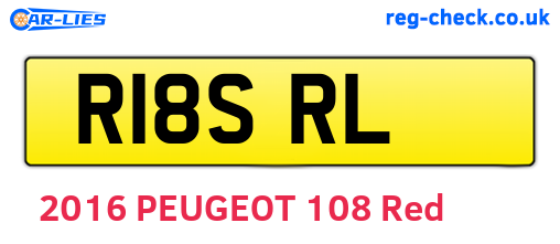 R18SRL are the vehicle registration plates.