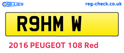 R9HMW are the vehicle registration plates.