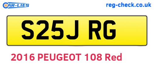 S25JRG are the vehicle registration plates.