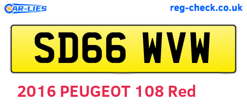 SD66WVW are the vehicle registration plates.