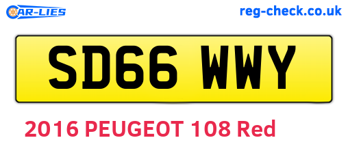 SD66WWY are the vehicle registration plates.