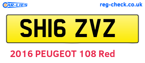 SH16ZVZ are the vehicle registration plates.