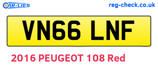 VN66LNF are the vehicle registration plates.
