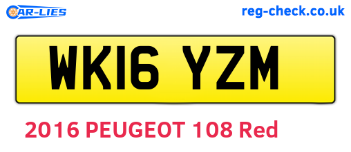 WK16YZM are the vehicle registration plates.