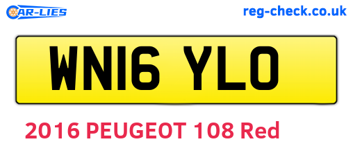 WN16YLO are the vehicle registration plates.