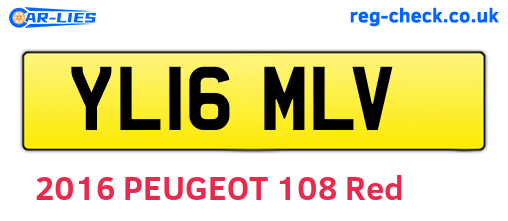 YL16MLV are the vehicle registration plates.