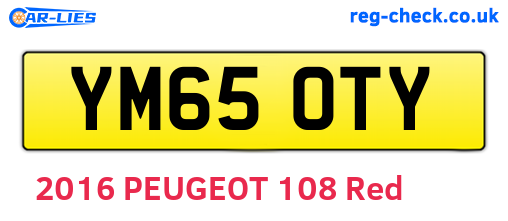 YM65OTY are the vehicle registration plates.