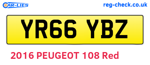 YR66YBZ are the vehicle registration plates.