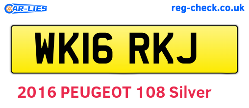 WK16RKJ are the vehicle registration plates.