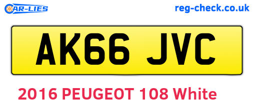 AK66JVC are the vehicle registration plates.