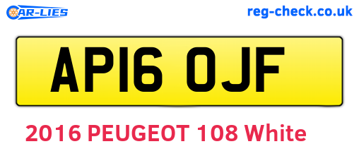 AP16OJF are the vehicle registration plates.