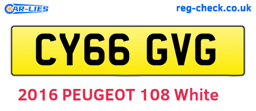 CY66GVG are the vehicle registration plates.