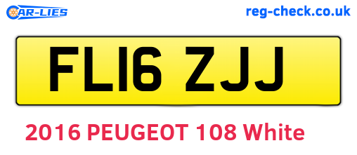 FL16ZJJ are the vehicle registration plates.