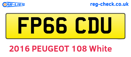 FP66CDU are the vehicle registration plates.