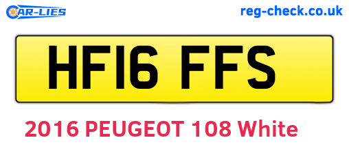 HF16FFS are the vehicle registration plates.