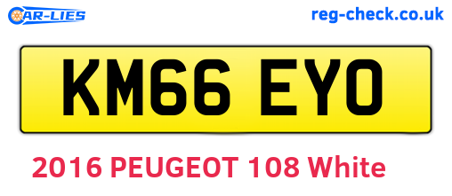 KM66EYO are the vehicle registration plates.