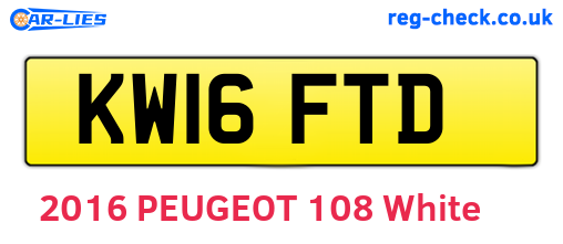 KW16FTD are the vehicle registration plates.