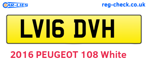 LV16DVH are the vehicle registration plates.