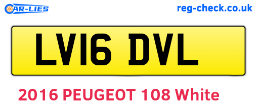 LV16DVL are the vehicle registration plates.