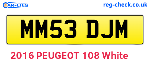 MM53DJM are the vehicle registration plates.