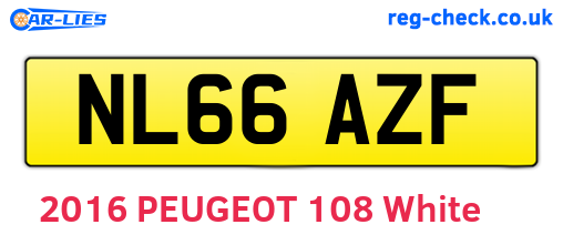 NL66AZF are the vehicle registration plates.