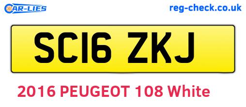 SC16ZKJ are the vehicle registration plates.