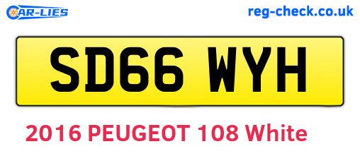 SD66WYH are the vehicle registration plates.