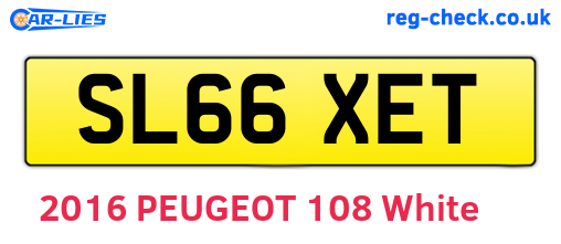 SL66XET are the vehicle registration plates.