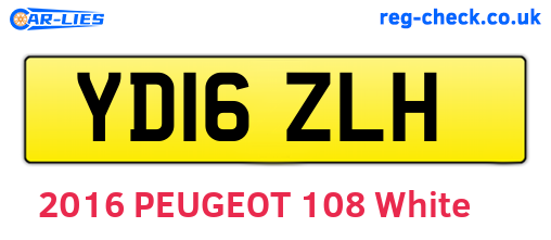 YD16ZLH are the vehicle registration plates.