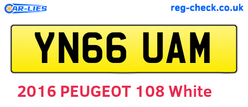 YN66UAM are the vehicle registration plates.