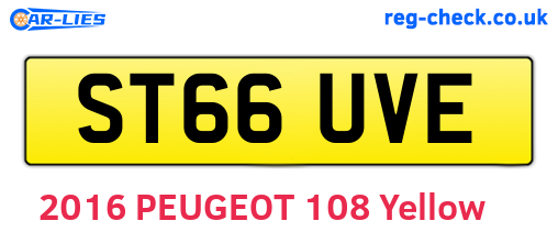 ST66UVE are the vehicle registration plates.