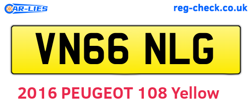 VN66NLG are the vehicle registration plates.