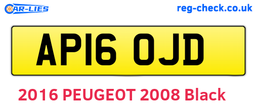 AP16OJD are the vehicle registration plates.