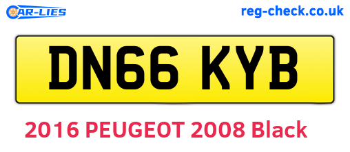 DN66KYB are the vehicle registration plates.