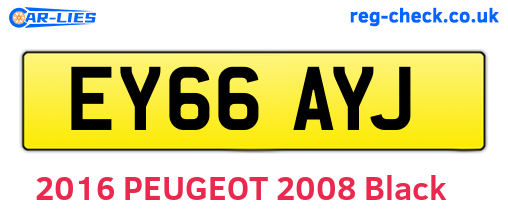 EY66AYJ are the vehicle registration plates.